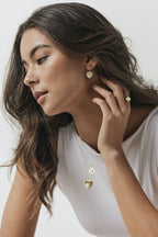 Guiding Star Signet Ring with White Topaz - Gold