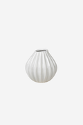 Wide Lines Vase Small - White
