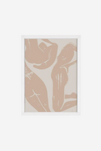 Female Form Pink - White Framed Print