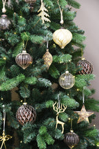 Hanging Glittered Ball - Coffee