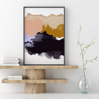 Watercolour Ocean - White Framed Print