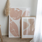 Female Form Pink - White Framed Print