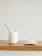 Ora Marble Rectangular Soap Dish - White